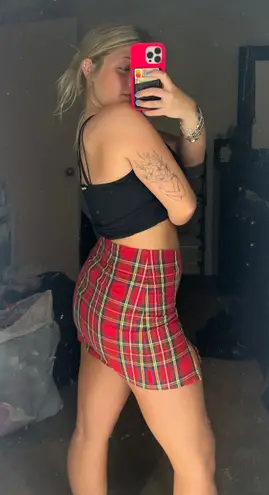 Full Tilt Mini Plaid Skirt