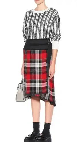 Public School Plaid Asymmetric Tartan preppy aesthetic skirt 6 Black