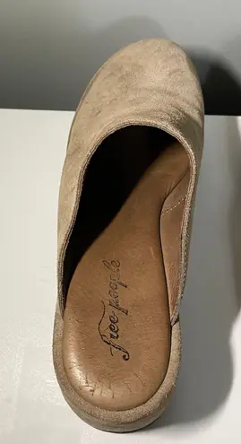 Free People Platform Avery Mules Tan Size 10.5