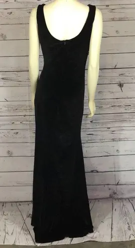 Miss ord Sexy Formal Velvet High Split Ruched Long Bodycon maxi dress size XL