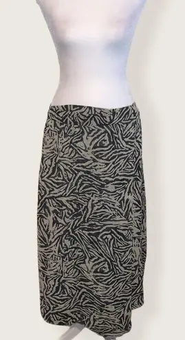 Rachel Rachel Roy Womens Skirt Size 10 Zebra Print Midi Flared ALine NWT Tan