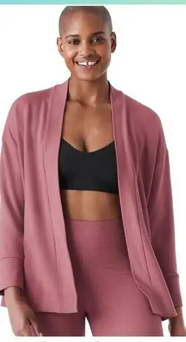 True & Co Women's Any Wear Open Cardigan size Small NWT crushed berry (b34.5) Red