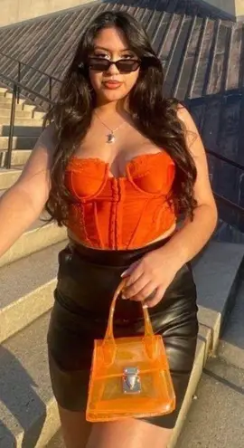 Edikted - Orange Lace Corset