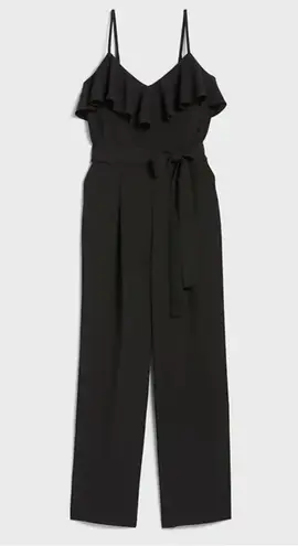 Banana Republic Factory Black Ruffle Jumpsuit Size 10P