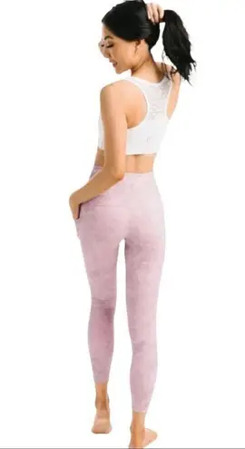 Zyia Pink Digital Granite pocket Light n Tight 7/8 Hi-Rise Size 8-10