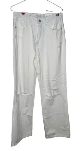 Arizona Jeans Arizona Jean Co. Women Jeans Skater Slouchy Ripped Hi-Rise Wide Leg Sz.5 NWT