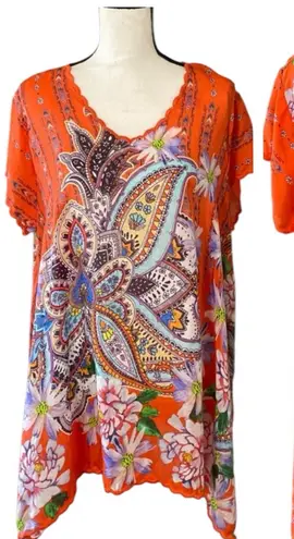 Johnny Was Linko silk tunic NWT