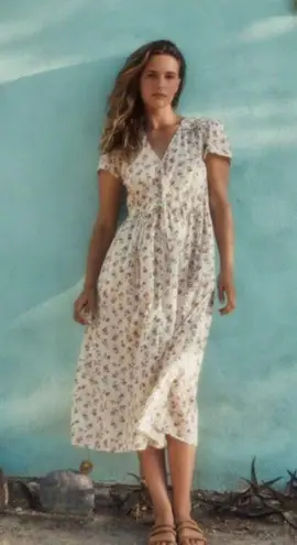 Christy Dawn ππ The Dawn Dress ~ Cream Garden Floral Print Small S NWT