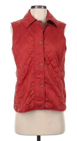 LL Bean Quilted Vest Burnt Orange Red Size XS Gorpcore Preppy New England Warm