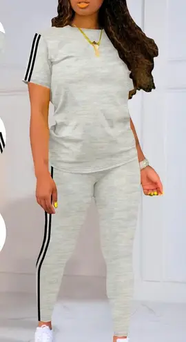 Shein 2X Heather Gray Lounge Set T