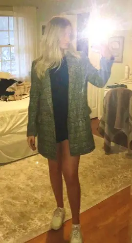 ZARA Plaid Blazer Jacket 