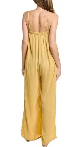 We Wore What Women's Yellow Sleeveless Cami Camisole Wide Leg Romper Jumpsuit L