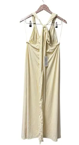 NEW Sasha Therese Mira Maxi Long Dress Sleeveless Butter Yellow Small S NWT
