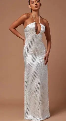 FashioNova White Formal Dress