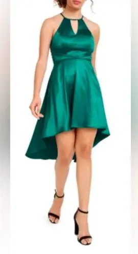 Crystal Doll Crystal Dolls Size 3 Hi-Lo Tea Length Cocktail Crochet Halter Neck Party…