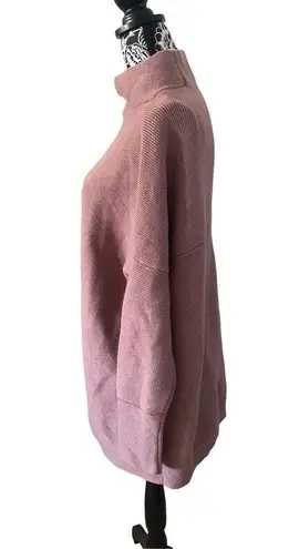 Pullover Knit Turtleneck Sweater Workwear Winter Casual School Pink Size L