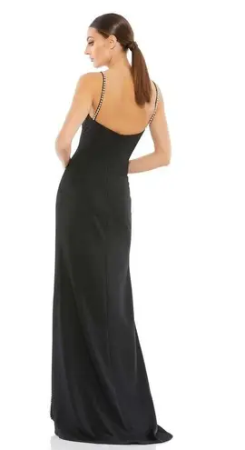 Mac Duggal 55706 Black Beaded Slit Sweetheart Evening Formal Gown Dress Sz 6 NWT