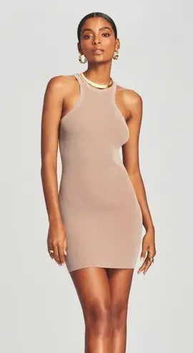 Retrofête Jill Rib Knit Mini Dress Retrofete Ser O Ya Size Medium Brown Taupe NWT
