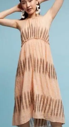 Akemi + Kin Anthropologie Ikat Halter Midi Dress Pink Size XS