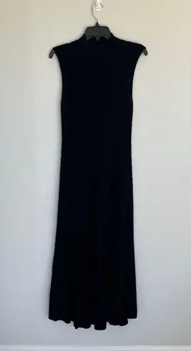 Soft Surroundings Black Ribbed Maxi Dress Size Small