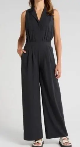 NWOT Rhone Mirage collared wide leg Sleeveless casual black jumpsuit sz 12