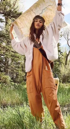 FP Movement Hot Shot Onesie Toasted Coconut in XL EUC Retail $70 Orange