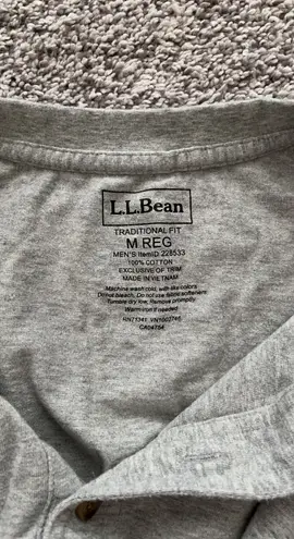 L.L.Bean Gray Henley Top