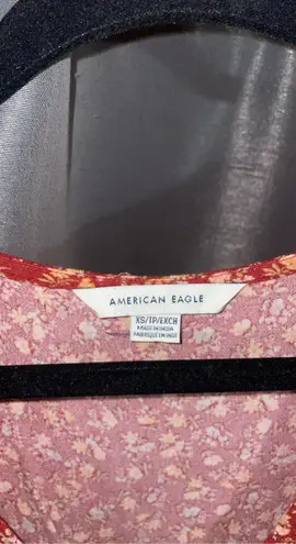 American Eagle Red Flower Dress