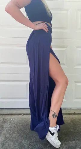 Michael Stars Slit Leg High Waisted Flowy Pants