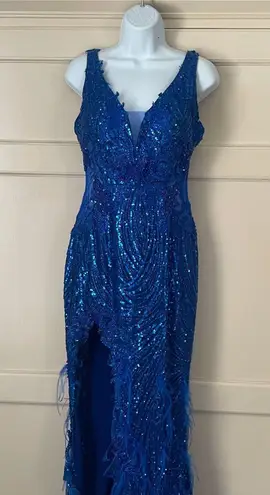 Portia and Scarlett Prom Dress, Royal Blue, Size 6 Blue