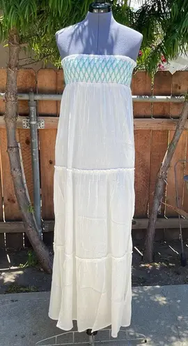 Love Stitch Strapless Maxi Swimwear Coverup