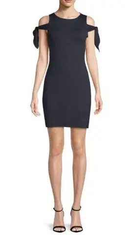 Susana Monaco NWT Greta Midnight Navy Women Small Tie Cold Shoulder Mini Dress