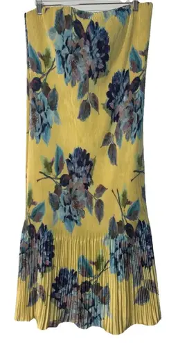 Abercrombie & Fitch  Black Pleated Giselle Strapless Dress Size L Floral - Image 1