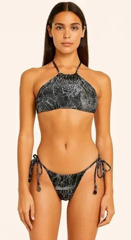 Zimmermann Halter High Neck Marble Bikini black RARE