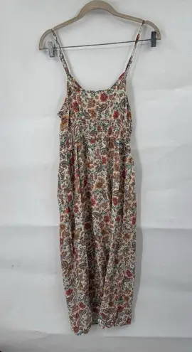 Patrons of Peace Dress Jr Medium Colorful Floral Bohemian Fairy Peasant Midi