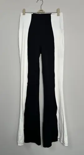 Halara High Waisted Tummy Control Hem Color Block Flare Casual Leggings Size Medium