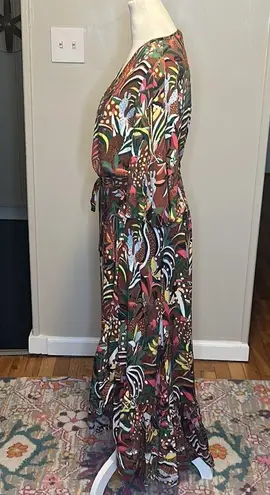 Farm Rio x Anthropologie Fiesta Wrap Maxi Dress Size Small