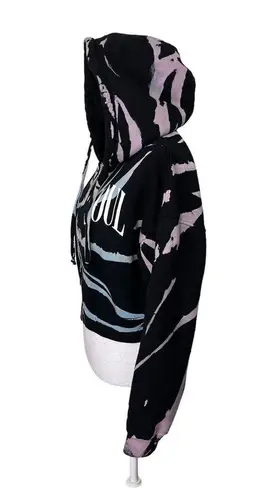 SoulCycle SOUL BY  Womens Pride Tie-Dye Cropped Zip Up Hoodie Black Small New NWT