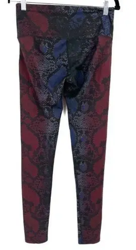 Noli Women's Yoga Snake-Skin Print High Waist Compression Leggings Purple Medium