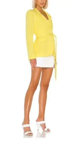 L'Academie Revolve L’academie Yellow Tie Waist The Maggy Blazer Sz.S NWT