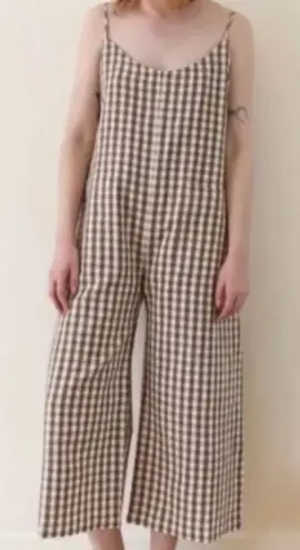 ALI GOLDEN JUMPER WITH PATCH POCKETS KHAKI GINGHAM Brown Size L