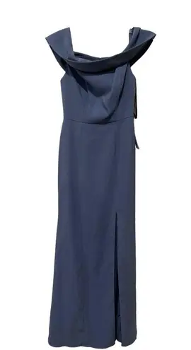 Dessy Collection Off the Shoulder Crepe Column Gown TYLE 3030 Size 0