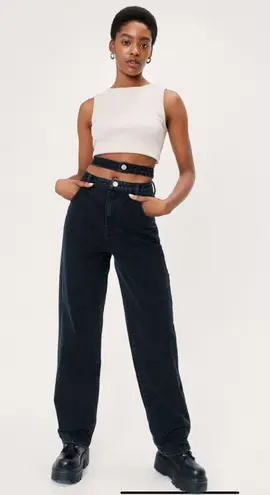 Nasty Gal Double Waisted Jeans