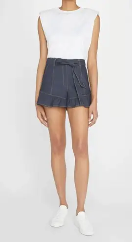Cinq à Sept Penny Belted Ruffle Hem Denim Shorts 8