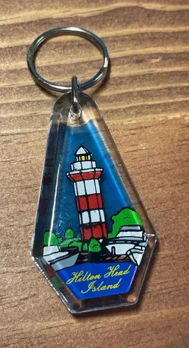 Hilton Head Island Lighthouse Keychain Red