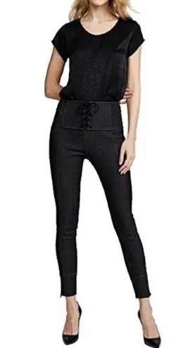 Cinq à Sept Cinq A Sept Andie Lace-Up Skinny Leg Ankle Jeans High-Rise Waist Corset Zippers