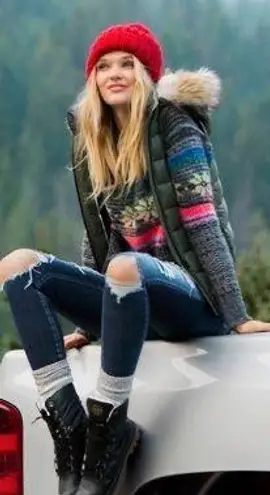 American Eagle AEO Fair Isle Jegging Sweater