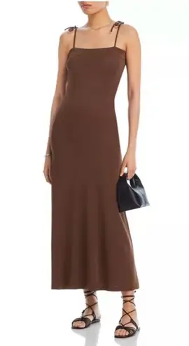 By Malene Birger Catania Tie Strap Midi Dress in Brown, Size M New w/Tag Brown Size M