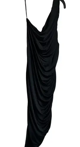 Eloquii Women's Plus Size Ruched One Shoulder Little Black Dress Size 18