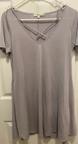 grey dress with pockets Gray